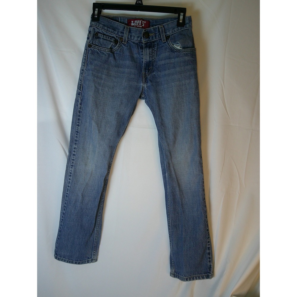 Levis 511 Skinny Jeans Boys Size 14 Regular Blue‎ Medium Wash Denim 27x27 Pants